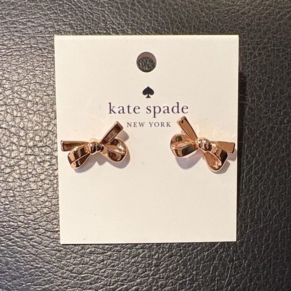 kate spade Jewelry - kate spade Rose Gold Bow Stud Earrings